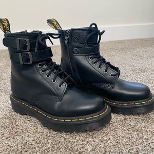 Dr. Martens Smooth Leather Buckle Boots